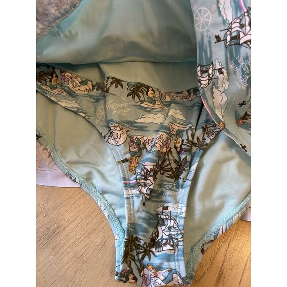 Hot Topic Peter Pan Mermaid Swimsuit Women’s L Retro Rockabilly Disney One Piece - Picture 9 of 16